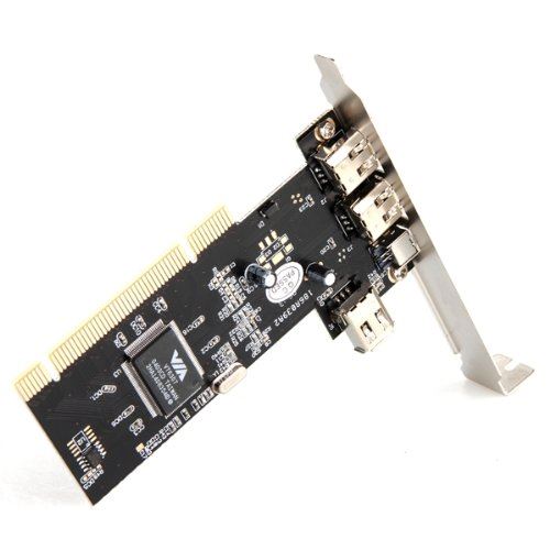 Carte PCI Firewire IEEE 1394 3 Ports (2x 6 Broches + 1x 4 Broches) Pour PC De Bureau - Transfert Jusqu'à 400 Mbps