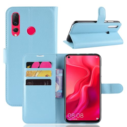 Etui en PU bleu clair pour Huawei Nova 4