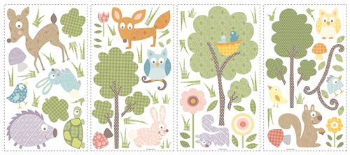 RoomMates stickers muraux Woodland Animalsvinyle 89 pièces
