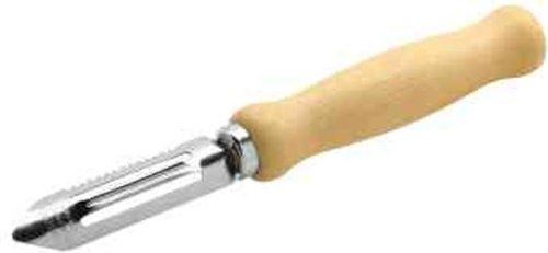 Fackelmann Bois,Inox 41944 Éplucheur Acier Inoxydable Bois De Hêtre Beige Argent 15 Cm