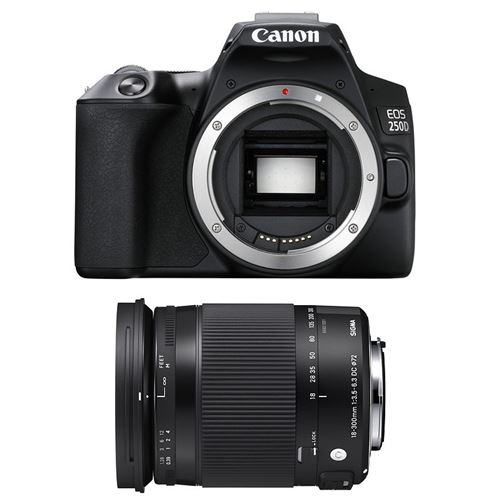 CANON eos 250d + sigma 18-300 macro os hsm contemporary