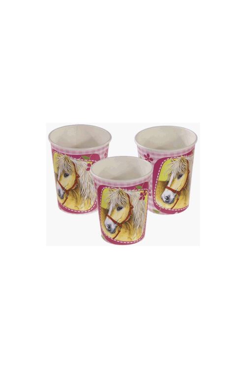 Gobelets en plastique - Chevaux : Lot de 8 gobelets