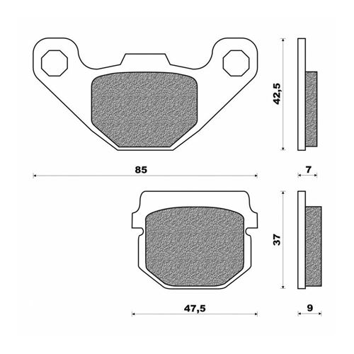 Plaquette de frein adaptable aprilia 50 rs4 2011+2015 ar, peugeot 50 buxy rs 1994+ av, suzuki 110 adress 2015+ av