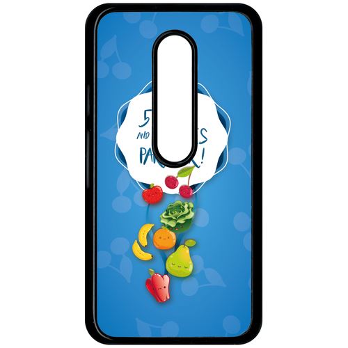 Coque Motorola Moto G 3 5 Fruits Et Legumes Fond Bleu