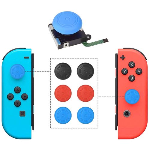 Pièces de bâton analogiques de commutateur de remplacement de Joycon Joycon  pour Nintendo Switch Joy Con, Kit de réparation de contrôleur 