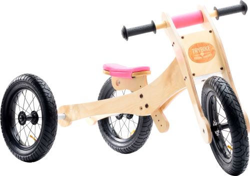 Trybike en bois Draisienne 4 - 1 Rose