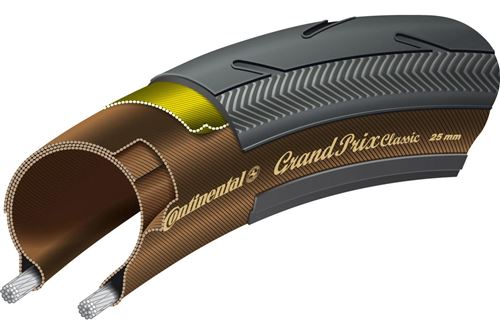Continental tube extérieur Grand Prix Classic 28 x 1,00 (25-622) pli noir/brun
