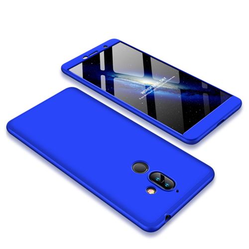Coque en TPU dur amovible mat 3-pièce bleu pour votre Nokia 7 plus