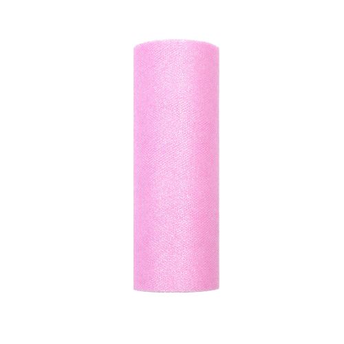 tulle pailleté rose clair 15cmx9m