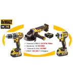 Pack de 3 outils 18V (DCF887 + DCD796 + DCG405)  + 2 batteries 5Ah + chargeur + coffret TSTAK - DEWALT - DCK384P2T-QW