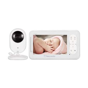Babyphone Audio AVIDSEN Sans Fil - Portée 100 M - Blanc Et Orange