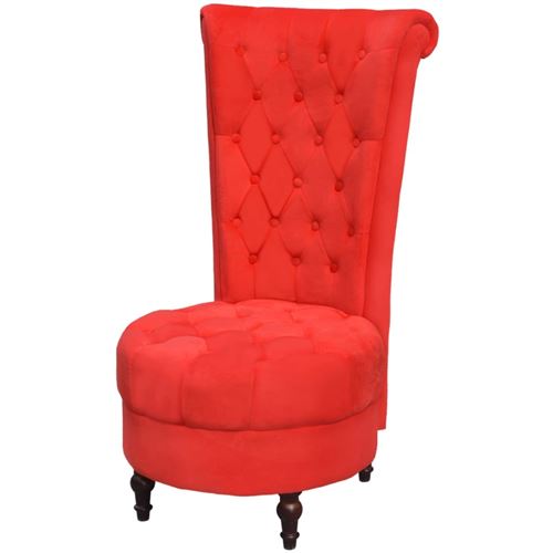 vidaXL Fauteuil hoge rugleuning stof rood