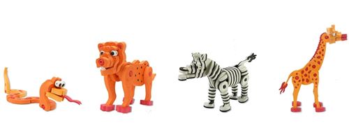 Jamara Puzzle 3D Animal junior en mousse orange/noir 351 pièces