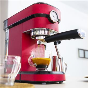 Cecotec Machine à café Express Power Espresso 20 Barista Pro. 2  Thermoblocks, 20Bars, Manomètre, Mode Auto pour 1 et 2 Café(s), Buse vapeur