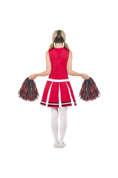 Costume Cheerleader Pompom Girl - Blanc / rouge - S - Déguisement adulte -  Achat & prix