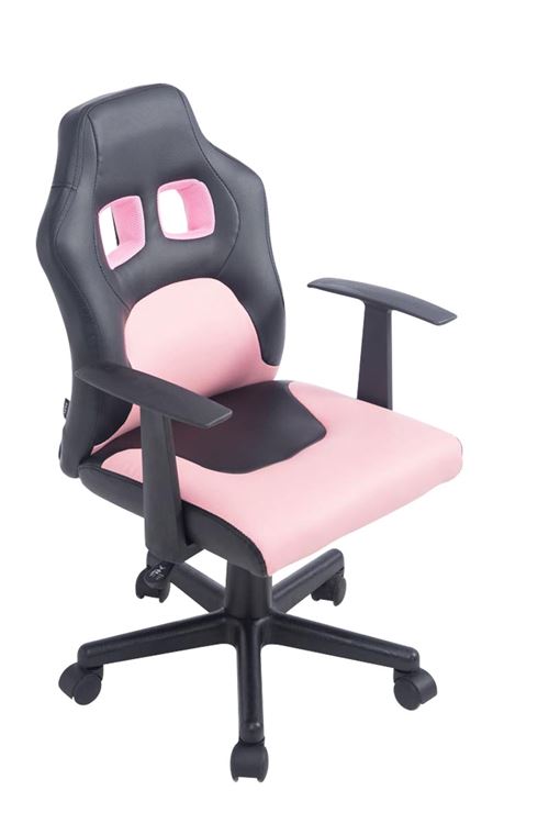 Fauteuil de bureau Fun pour enfants , Noir / Rose