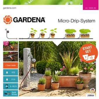 Arrosoir Automatique Balcons Et Terrasses Gardena Kit Micro Drip System Pour Plantes En Pot Gardena Programmateur