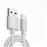 Lot De 3 Câbles USB/Type-C Renforcés Métal Et Nylon - 2 Mètres - Argent