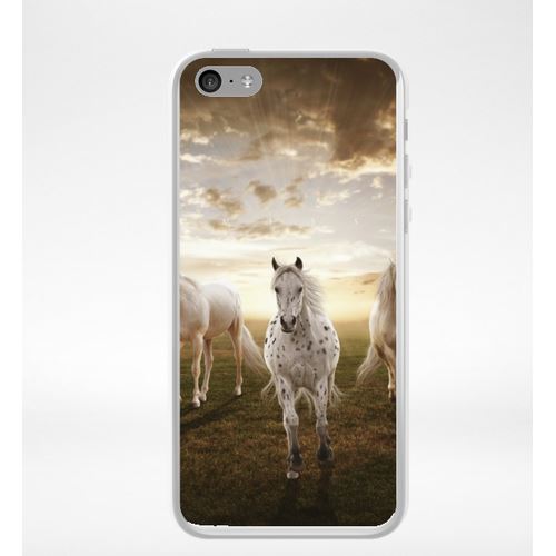 Coque Sunset Horses Compatible Iphone 5c Transparent