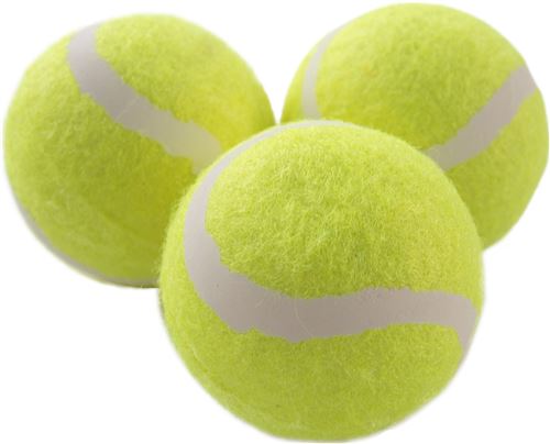 HAPPY PEOPLE  balles de tennis 6 cm jaune 3 pi&egrave;ces 