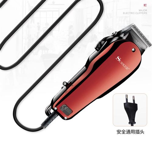 SURKER Tondeuse à cheveux professionnelle en métal Sans fil-rouge