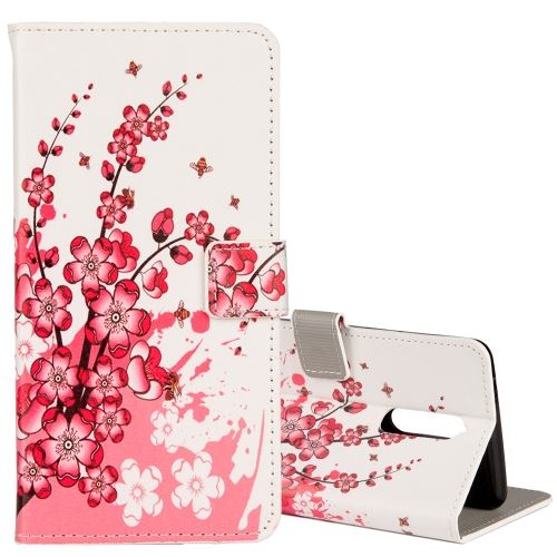 Nokia 8 Housse Etui Cuir PU Fleurs de Cerisier ALS54599