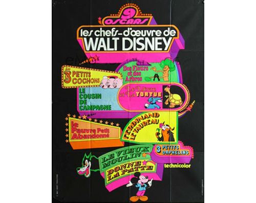 Les chefs-d'œuvre de walt disney AFFICHE CINEMA ORIGINALE