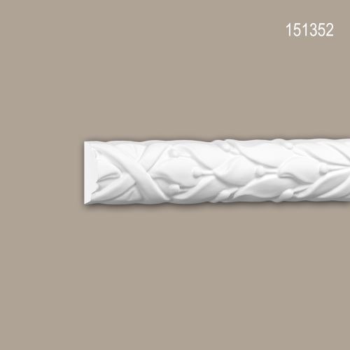 Cimaise 151352 Profhome Moulure décorative style Rococo-Baroque blanc 2 m