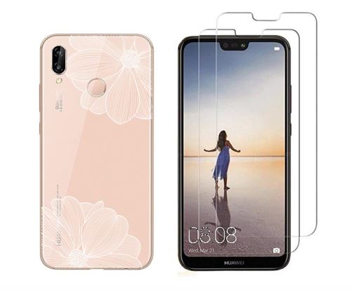 Coque Gel Souple Anti-choc Pour Huawei P20 Lite - Motif Fleur Blanche, Neuf, Marque Novago