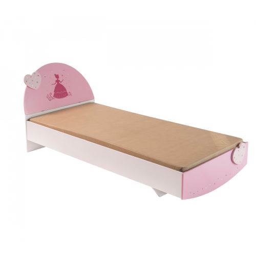Chambre enfant féérie rose et blanc perle CB125 90x190