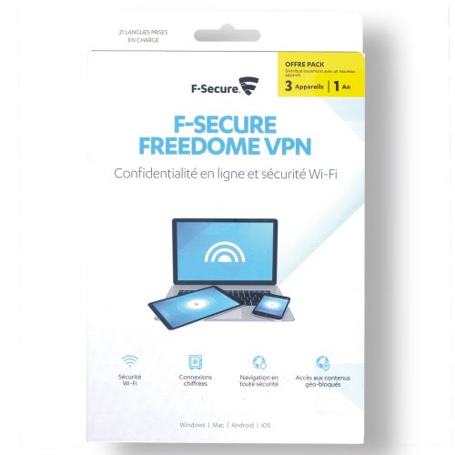 Anti virus F-Secure FREEDOME (1 an / 3 appareils) - ATTACH