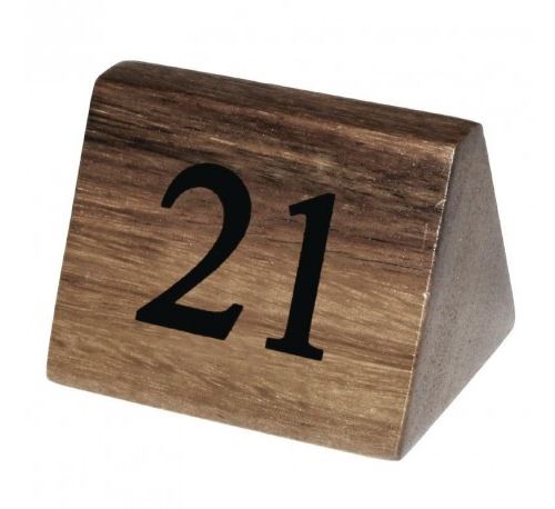 Numéros de table en bois Olympia - x 21 à 30 - - Bois