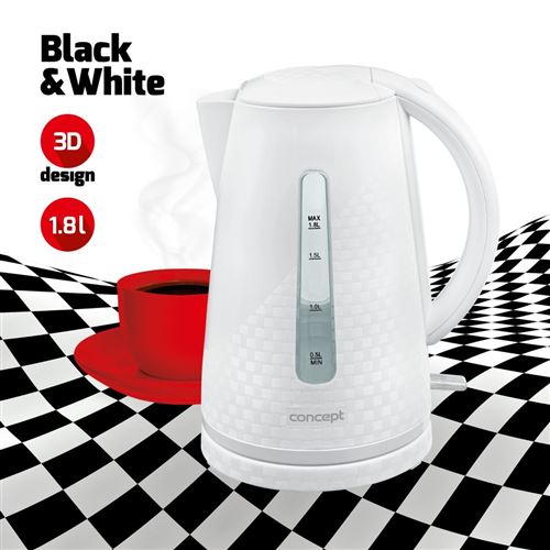 CONCEPT électroménager RK2320 Bouilloire Blanc 1,8 L 2000 W