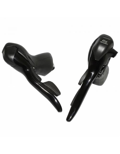 Non Communiqué Noir Levier-Manette Route Microshift 8V. Double Alu (Paire) Compatible Shimano - Image 1