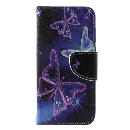 Etui en PU modèle papillons vivants pour votre Huawei Y5 (2018)
