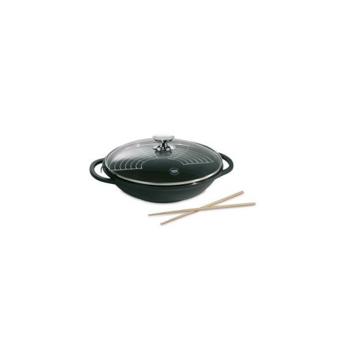 Berndes Wok Avec Couvercle Classics Edition Speciale Titanium - O 32 Cm - Noir - Tous Feux Sauf Induction Et Gaz