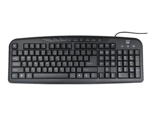 Ewent EW3126 USB Italien Noir clavier - Claviers (Standard, USB, Noir)