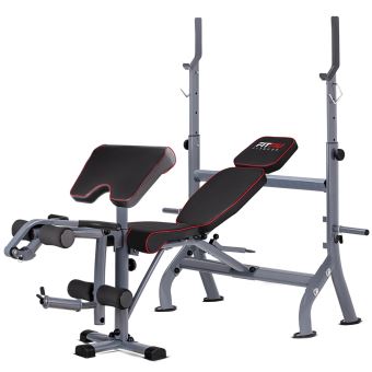 Banc Musculation Multifonction Pliable | Développé Couché, Butterfly, Curl Jambes | Support Haltères & 4 Positions