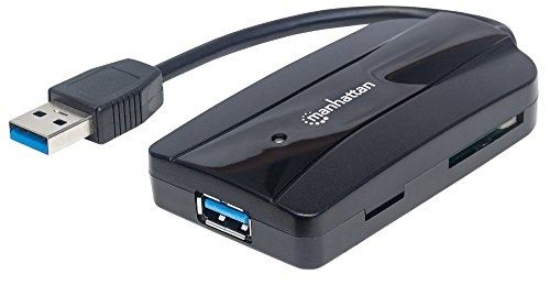 Manhattan 163590 usb 3.0 (3.1 gen 1) type-a 5000mbit s noir hub & concentrateur