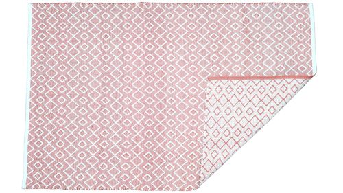 Tapis extérieur et intérieur rouge et blanc - Solys - Rouge