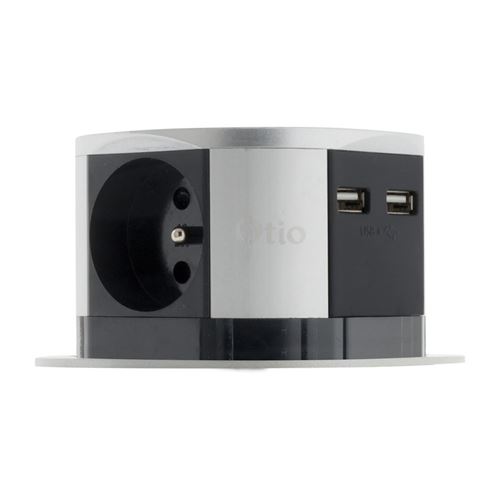 Revolt : Multiprise encastrable pour bureau, 3 prises 230V + 2 USB -  Électricité et domotique - Achat & prix
