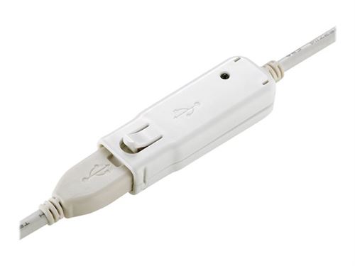 Roline - USB-verlengkabel - USB (V) naar USB (M) - USB 2.0 - 12 m - wit