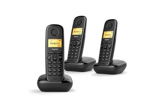 Téléphone fixe sans fil Gigaset A170 noir Trio 50 numéros Agenda / 10 tons