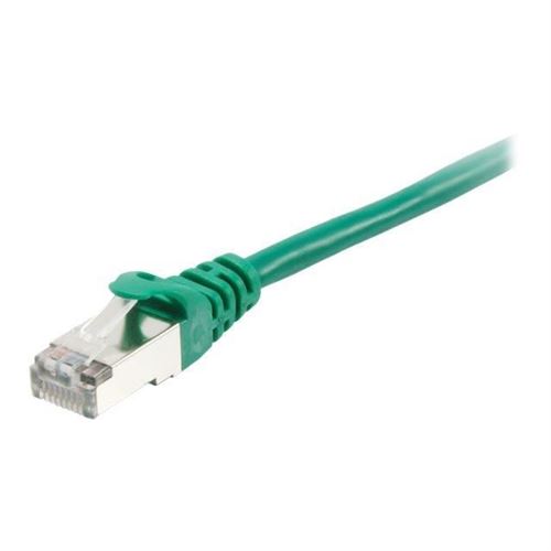 equip Cordon de raccordement RJ-45 (M) pour RJ-45 (M) 20 m SFTP, PiMF CAT 6a sans halogène, moulé, sans crochet, bloqué vert