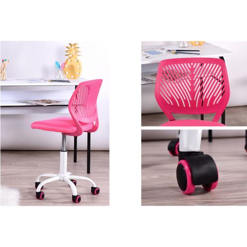 Chaise De Bureau Meuble Express Reglable Roulettes Rose Pp Achat Prix Fnac