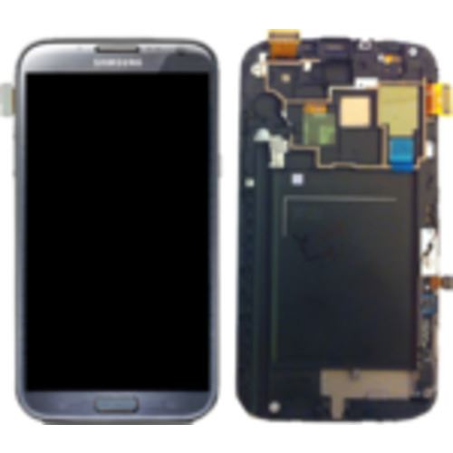 Ecran tactile + LCD gris avec châssis de remplacement pour Samsung Galaxy Note 2 / II (GT-N7105)