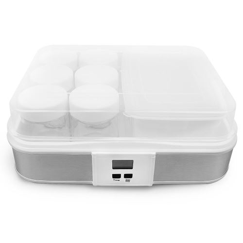 Todeco - Friteuse, Elektrische friteuse, Zilver, 0.32 gal, Eenvoudig te openen deksel, met mand, Materiaal: Hoofdgedeelte van roestvrij staal, polypropyleen