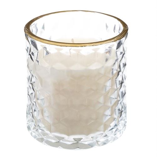 bougie parfumée verre senteur boisé blanc 200g