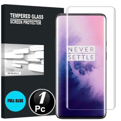 OnePlus 7 Pro Vitre protection d'ecran en verre trempé incassable protection integrale Full 3D Tempered Glass FULL GLUE - [X1-Clear]