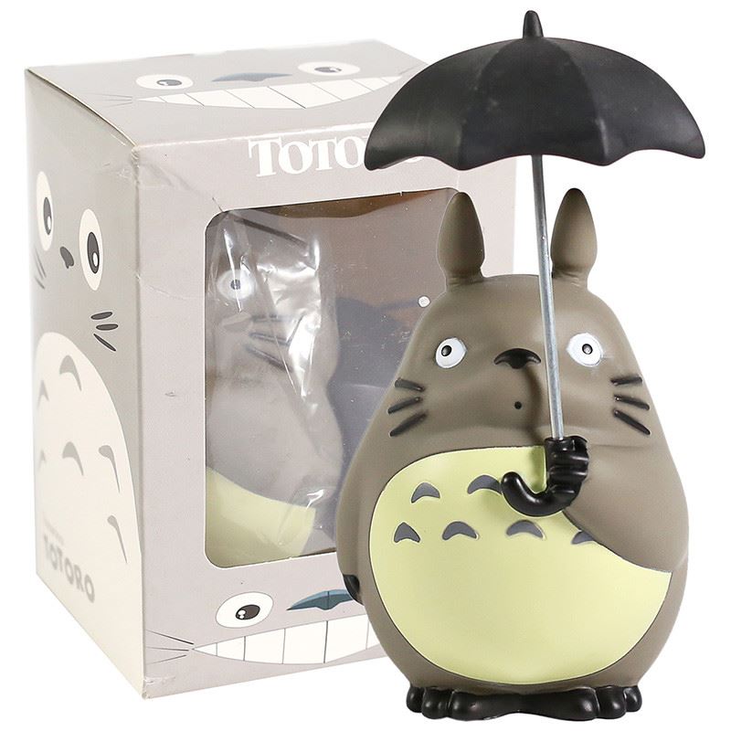 Figurine Delicate Anime film Miyazaki Hayao Totoro avec parapluie 12 cm